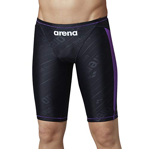 arena (アリーナ) トレーニング用水着 マスターズスパッツ メンズ ブラック×Pパープル×パープル SSサイズ SAR-0151