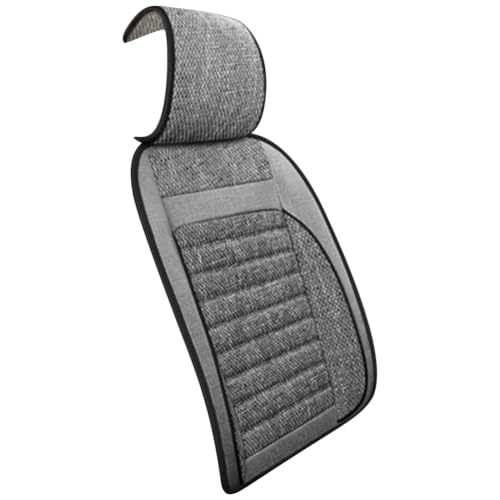 Alfombrilla de asiento de coche universal gris: funda de lino transpirable para todo el año