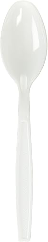 Bluesky Trading Kitchen Selection - Cucharillas de plástico blancas (paquete de 50), vajilla clásica pesada, suministros de fiesta perfectos para