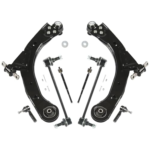 Tiezful 8PCS Suspension Kit Lower Control Arm Fit For Chevy Cobalt 2005-2010, Fit For Chevy HHR 2007-10, Fit For Pontiac G5 07-09, Fit For Pontiac Pursuit 05 06 Tie Rod Ends Sway Bar End Links