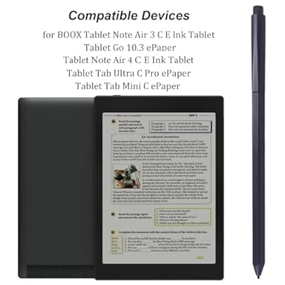 828TT Stylus Pen for BOOX Pen 2/Pen 3 with Eraser for BOOX Compatible with Tablet Tab Ultra C Pro ePaper/Tablet Tab Mini C ePaper/Tablet Note Air 3 C E lnk Tablet/Tablet Go 10.3 ePaper