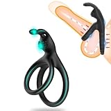 Dual Cock Ring Male Penis Ring with Rabbit