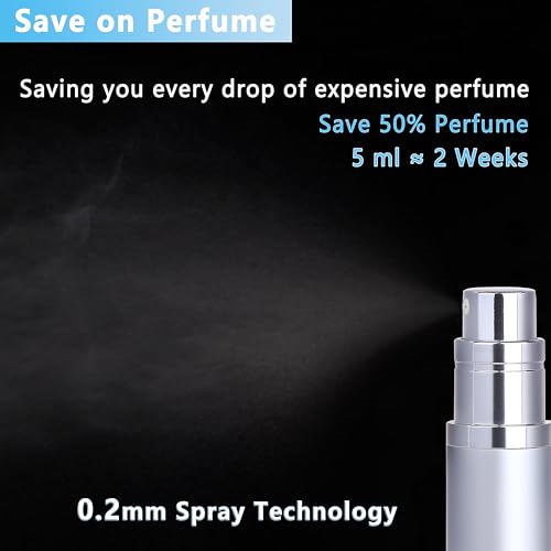 Travel Refillable Perfume Atomizer Bottle 3-Pack 5ml Leakproof Travel Perfume Refillable Bottle (Black & Gold & Silver)2