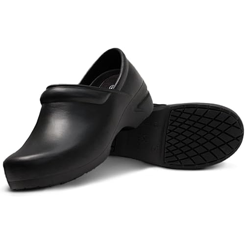 Anywear Slip-On Nursing Clogs - Slip Resistant Work Shoes for Women - Water-Resistant Nursing Shoes - Cushioned Work Clogs - Fluid Resistant, Breathable & Easy to Clean