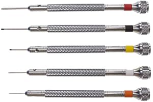 Bergeon 30080-P05 / 2868 Set of 5 Chrome Plated Brass Screwdriver Set for Watch Repair