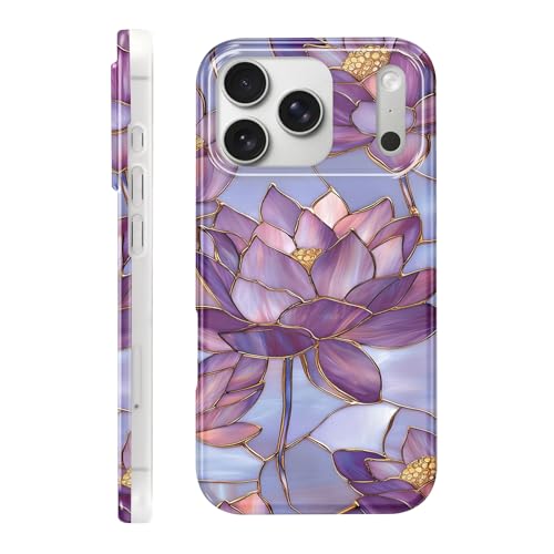 Coque iPhone 17 Pro Max anti-choc et anti-jaunissement motif lotus