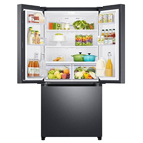 Samsung RF18A5101SG 18 Cu. Ft. Black Stainless Smart Counter Depth French Door Refrigerator on Fridge.com
