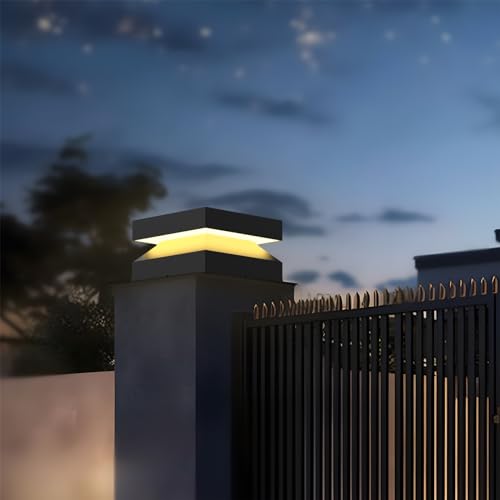 JHOTEC Outdoor Post Lights 16X16 in,Outdoor Column Lights,Outdoor lamp Post,Hard Wired Light,Deck Decorations Outdoor,Modern Post Light for Landscape Garden Access Deck Garden Patio Wall Columns IP54 by JHOTEC - Image 7
