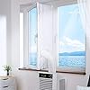 iRhodesy Kit Ventana Aire Acondicionado Portatil, Blanco Impermeable Adaptador Ventana Aire Acondicionado Utilizado para la Parada de Aire Caliente (400cm)
