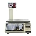 Bonvoisin Báscula Comercial Con Ticket Básculas de Impresión de Códigos de Barras Digitales, con 55 Teclas de Acceso Directo, para Supermercados/Tiendas Minoristas/Almacenes (6kg)