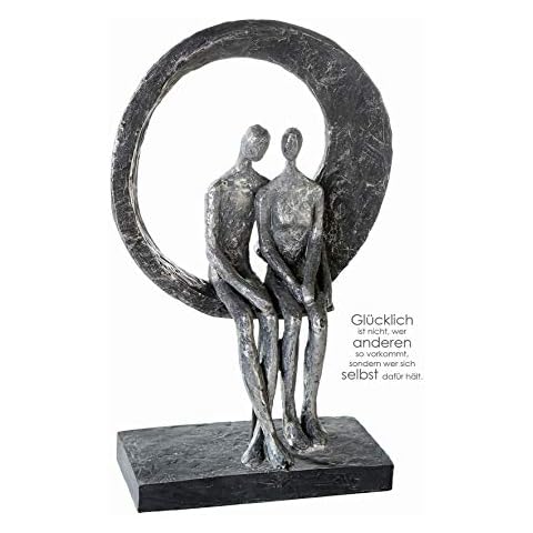 Casablanca modernes Design Sculpture, Poly, Grey, Silver, Höhe 30 cm Cover