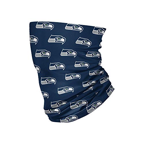 FOCO NFL Seattle Seahawks Neck Gaiter, One Size, Mini Print Logo
