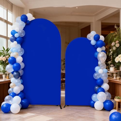 6FT+7.2FT Royal Blue Arch Backdrop Cover Arch Covers Stretchy Backdrop - image 1