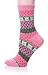 Color City Womens 5 Pairs Colorful Thick Knitting Cotton Crew Socks - Warm Wool Winter Socks,Free Size,Style B