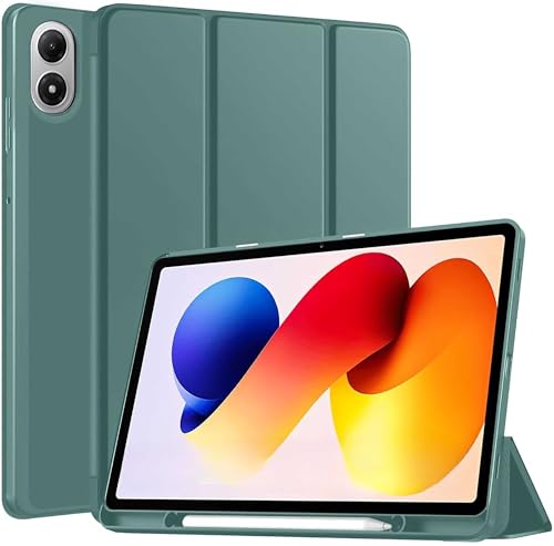 Image of ProElite Cover for Redmi Pad 2 Pro 12.1 inch Case, Soft Flexible Flip Case Cover for Redmi Pad 2 Pro 12.1 inch with Pen Holder, Support Auto Sleep Wake, [Recoil Series] - Dark Green