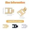 SUPERFINDINGS 3Colors 3Pcs Stainless Steel Jewelry Clasp 0.61inch Square Quick Release Replacement Metal Strap Necklace Bracelet Extender Fold Over Jewelry Clasps #1