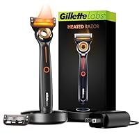 Gillette Heated Razor for Men, Starter Shave Kit by GilletteLabs, 1 Handle, 2 Razor Blade Refills, 1 Charging Dock