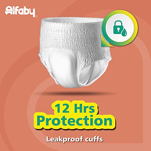 Image of Alfaby Baby Diapers | Small Size (56 Pieces) | 12 hrs protection | Long Lasting Dryness | Leak Proof | Uninterrupted Sleep - S 56