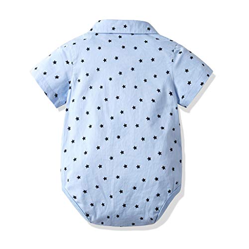 Conjunto de meninos de verão para crianças pequenas, Jchen Baby Boys com estampa de estrela, gravata