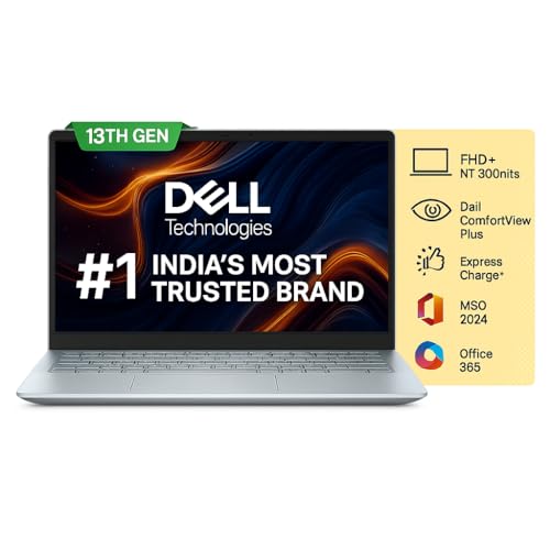 Image of Dell Inspiron 14 Laptop, Intel Core i3-1305U Processor, 8GB, 512GB, Intel UHD Graphics, 14 inch (36.06cm) FHD+ 300nits Display, Backlit Keyboard, Win 11 + Office H&S 2024, Ice Blue, 1.54kg