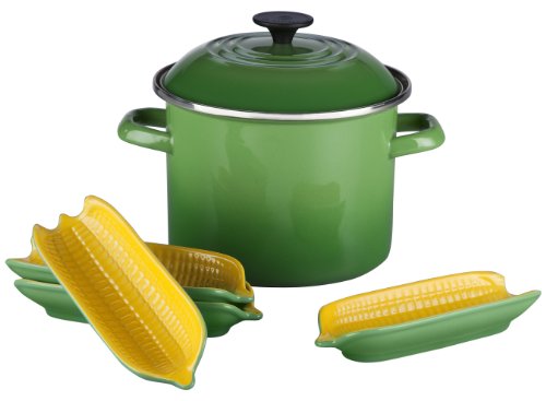 Le Creuset Enamel On Steel Sweet Corn Set, Fennel #TOP14