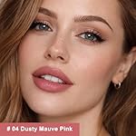 Dusty Mauve Pink Cream Lipstick Lip Crayon, Hydrating Lipstick for Women, Smooth Natural Color Tinted Lip Balm & Lip Crayon Liner in One, Buildable Color with Soft Finish, 04 - Image 3