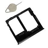 A10e Dual Sim Card Tray Slot Replacement for Samsung Galaxy A10e A102U 5.83 Inch 2019 with Eject pin (Black)