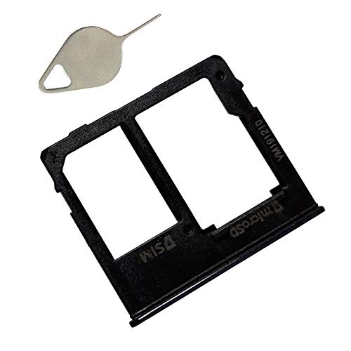 A10e Dual Sim Card Tray Slot Replacement for Samsung Galaxy A10e A102U 5.83 Inch 2019 with Eject pin (Black)