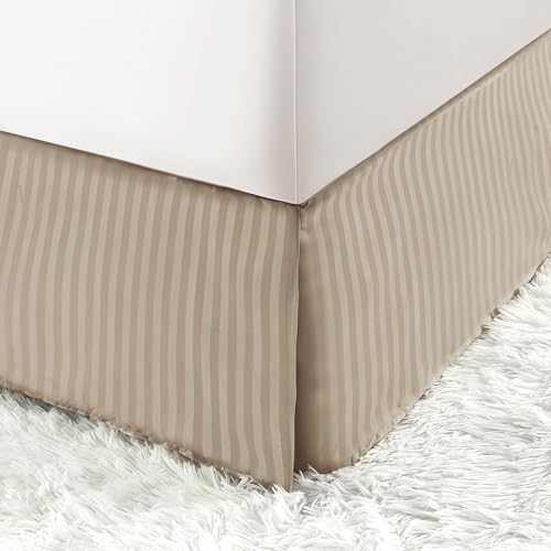 HENGWEITEXT Queen Size Bed Skirt Split Corners,Pleated Bed Skirts with Split Corners,Queen Size Ruffle Bed Skirt Split Corners,Easy Fit,Fade Resistant,Wrinkle Free,Tailored Drop