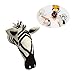 WESDOO Trophee Peluche Decoration Chambre Bebe Fille Décoration Murale Chambre d'enfants Animaux Mural Décoration Animal Tête Ornement Zebra
