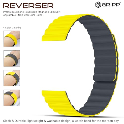 Image of GRIPP Reverser Premium Silicone Magnetic Watch Strap for 40mm /41mm /42mm, Watch Series 11 /10 /9 /8 /7 /6 /5 /4 /3 /2 /1, SE 3 /2 /1, Slim, Lightweight, Adjustable (Watch Not Included)