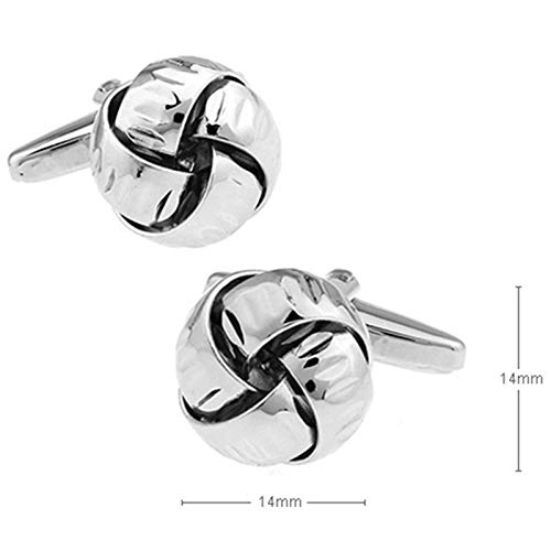 Gemelos para Hombre, Bola Plateada Acero Inoxidable miniatura 3