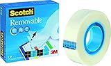 Lieferumfang: Scotch M8111933 Removable Klebeband matt/unsichtbar