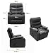 gridinlux. Sillón Relax Extra Acolchado NEGRO. Reclinable, Masaje y Calor Lumbar. 8...