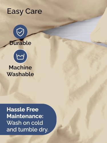 Image of Duvet Cover King Size - Extra Soft 3 Piece with Zipper Closure - Wheat