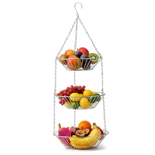 Tinsellns Hängender Obstkorb - Edelstahl-Etagenkorb