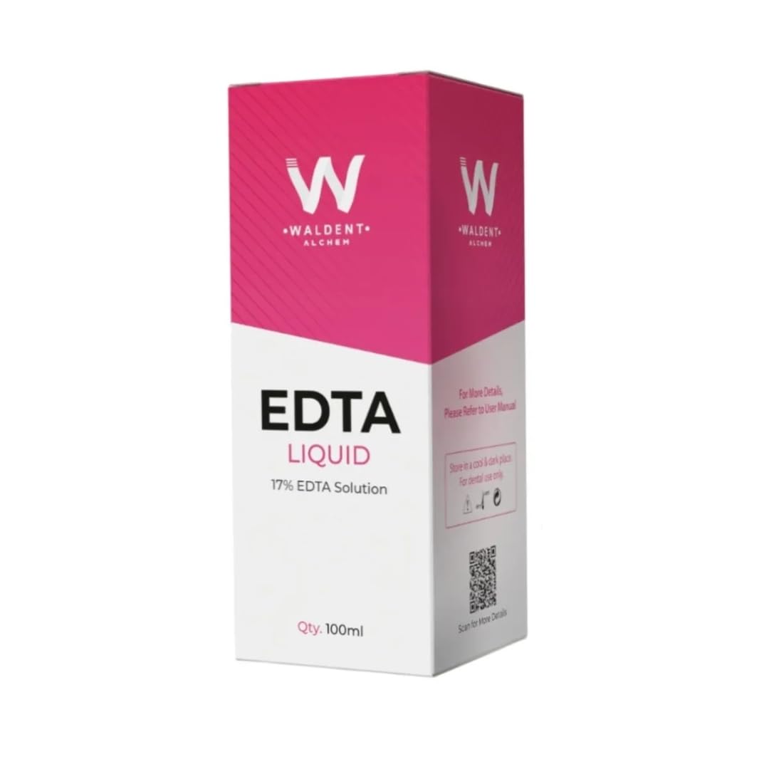 Waldent EDTA Liquid Solution 100ml – Root Canal Irrigation Solution for Dentistry, Chelating Agent for Smear Layer Removal, Endodontic Cleaning, Lubrication and Canal Preparation