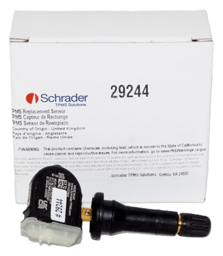 Image of Schrader 29244 Rubber Snap-in fixed Angle 433MHz TPMS Sensor Compatible with Select Jeep and Alfa Romeo Vehicles (1 Sensor)