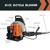CUSROS 63cc Petrol Backpack Leaf Blower, 3ph High Power 665CFM Gas Backpack Garden Snow Blower with Cruise Control Handle, 2-stroke Single Cylinder Air-cooled Engine, Easy Start (Grey) - Image 3