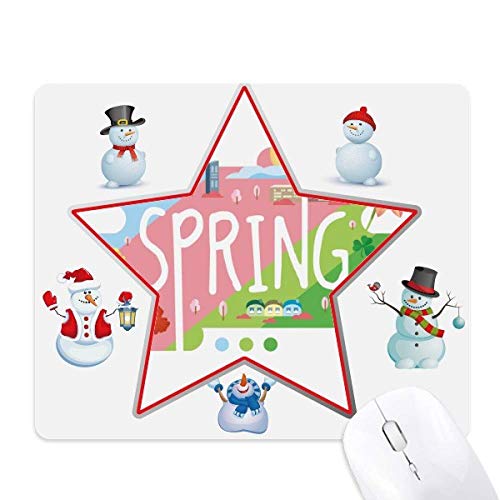 Tapis de souris de Noël bonhomme de neige pour décoration bureau