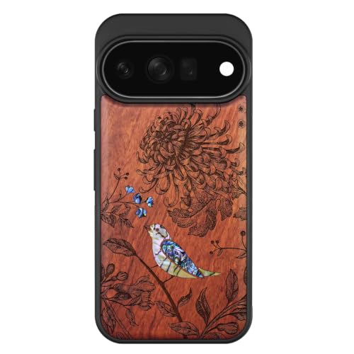 Protection Pixel 11 Pro en bois fleuri pour sublimer votre quotidien