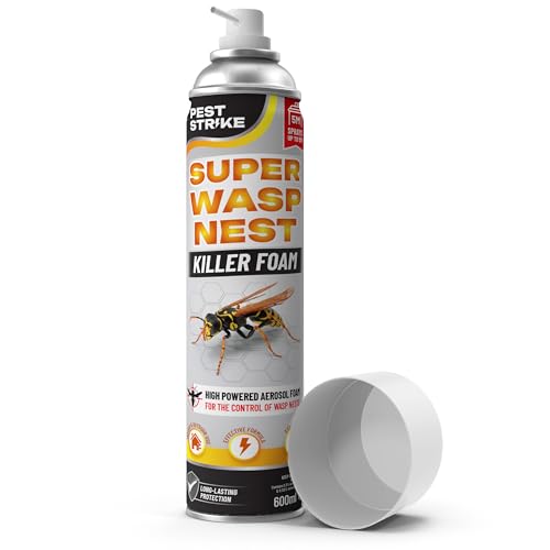 Wasp Nest Killer Foam Spray – 600ml Fast-Acting Aerosol for Indoor & Outdoor Use – Powerful Foam Spray for Safe & Effective Wasp Nest Removal