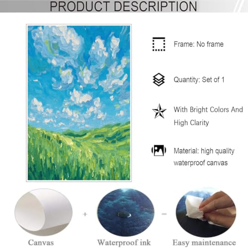 Art Poster Prairies de White Cloud grand format bleu-vert - 7