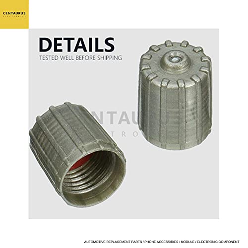 Centaurus (Pack Of 100) Plastic Gray Tire Valve Stem Caps Tpms Tire Cap Gray Repalcement For Car Truck #TOP1