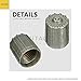 CENTAURUS (Pack of 100) Plastic Gray Tire Valve Stem Caps TPMS Tire Cap Gray Repalcement for Car Truck