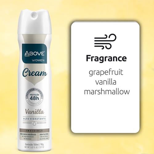 Above Desodorante Aerosol 150Ml Women Cream Vanilla