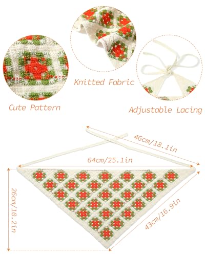 Molans Floral Bandanas Crochet Hair Scarf - 3Pcs Women Knitted Headscarf Daisy Headband Vintage Head Kerchief for Girls2