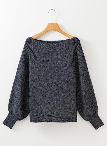 Image of Dokotoo Women's Sweaters Off The Shoulder 2025 Fall Batwing Casual Loose Fashion Sweater Pullovers