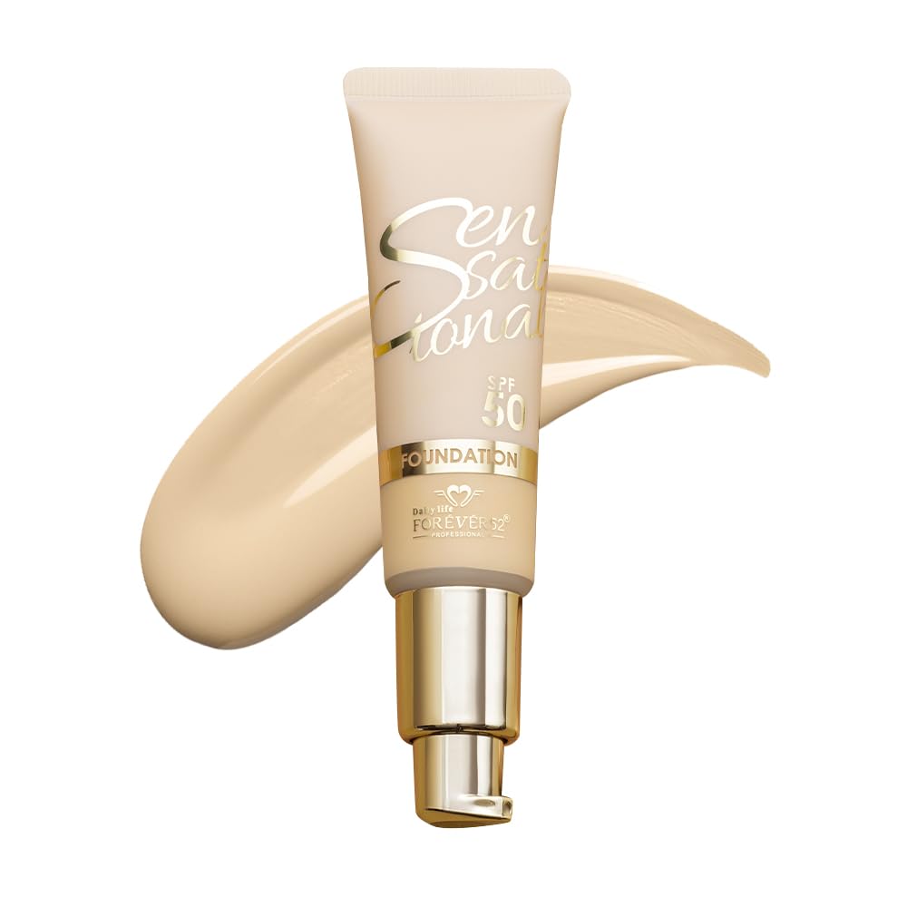 Forever52 Daily Life Sensational SPF 50+ Liquid Foundation For All Skin Type (Medium Sand-03, 30ML) Enriched with Hyalorinic Acid. Niacinamide and Vitamin E| Upto 12Hrs Longlasting Radiant Finish-picture-36