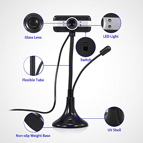 Andoer 640 * 480P PC Webcam Full HD Web Cam USB Laptop Portátil Desktop Webcam de alta definição Câm